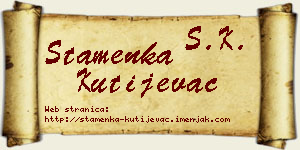 Stamenka Kutijevac vizit kartica